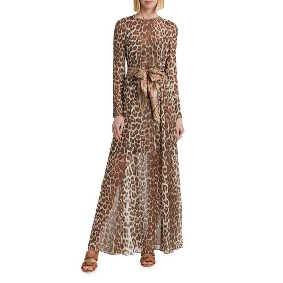 NWT Zimmermann Leopard Print Long-Sleeve Maxi-Dress SIZE 3 / US 10 $1050 - Picture 1 of 15